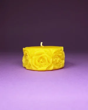 róża_plaska_1 Różany Tealight – Świeca z Naturalnego Wosku Pszczelego