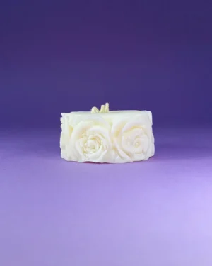 róża_plaska_1 Różany Tealight – Naturalna Świeca z Wosku Sojowego