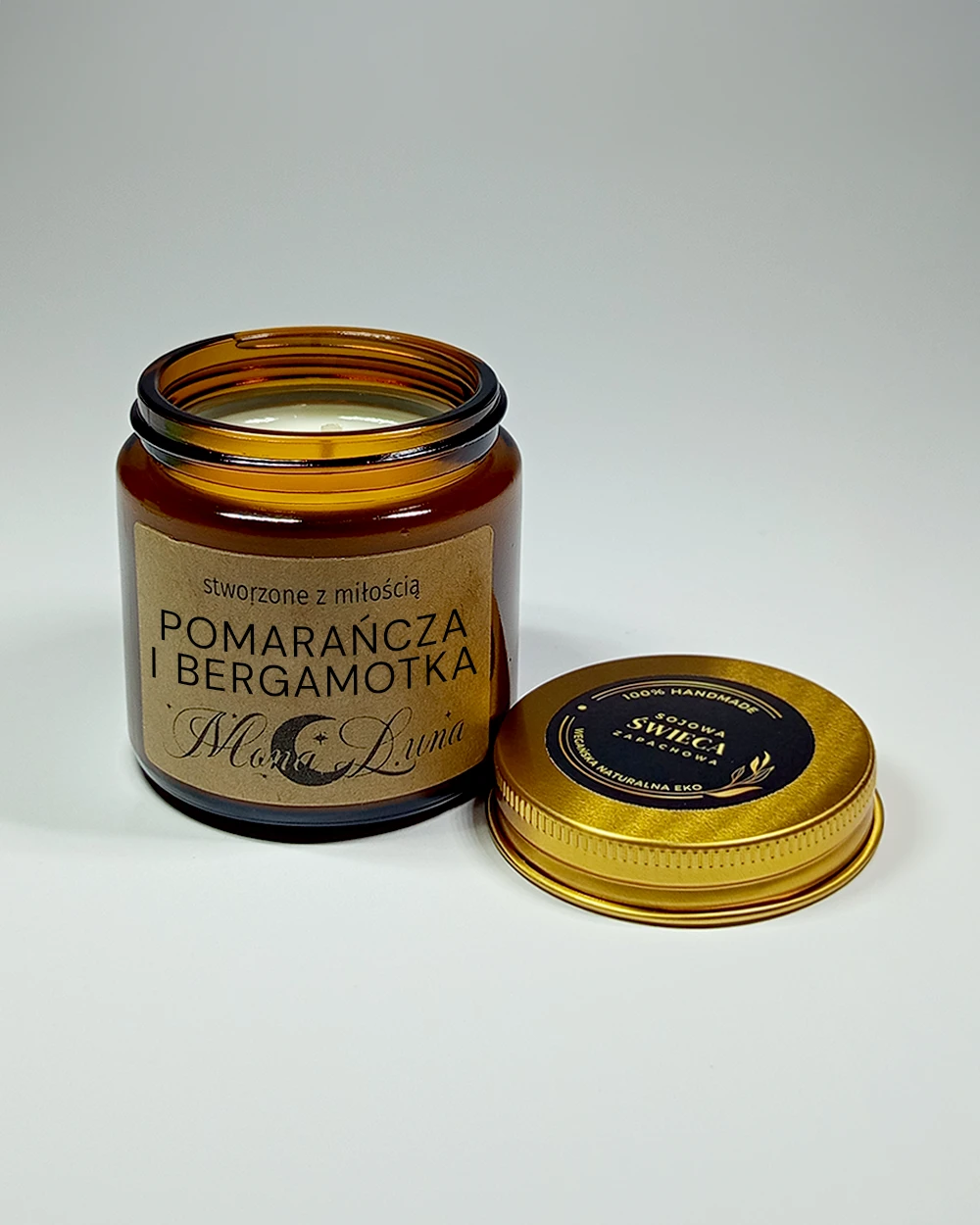 Pomarańcza i Bergamotka - Zapachowa Świeca Sojowa 120ml - obrazek 6