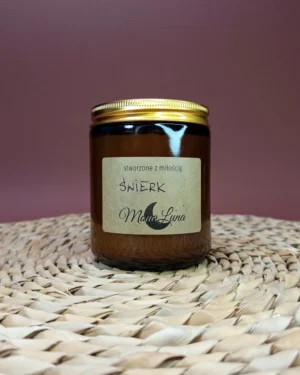 świeca_sojowa_zapachowa_świerk_słoik_250ml_2 Świerk - Zapachowa Świeca Sojowa w Szkle 250ml