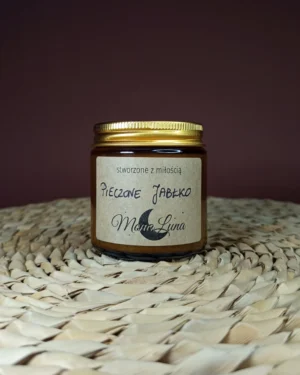 świeczka_sojowa_świeca_zapachowa_pieczone_jabłko_słoik_120ml_1 Pieczone Jabłko - Zapachowa Świeczka Sojowa 120ml