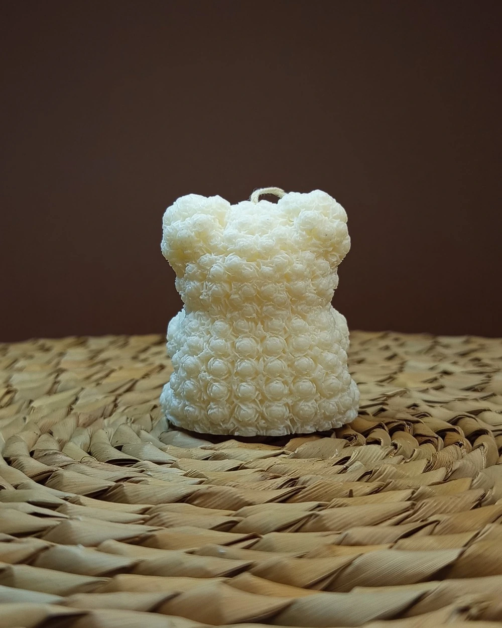 Różany Miś z Serduszkiem – Naturalna Świeczka Sojowa - obrazek 3