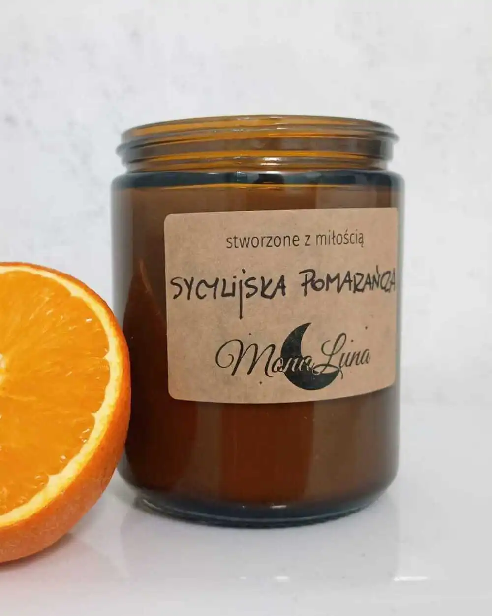 Sycylijska Pomarańcza - Świeca Sojowa w Słoiku 250ml - obrazek 3