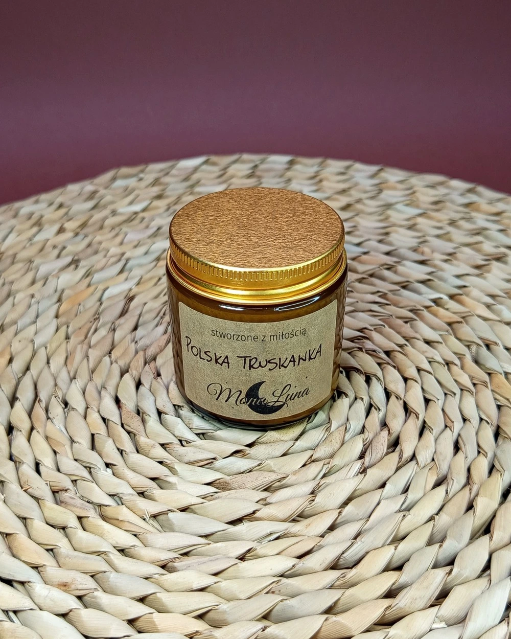 Polska Truskawka - Zapachowa Świeczka Sojowa w Słoiku 120ml - obrazek 2