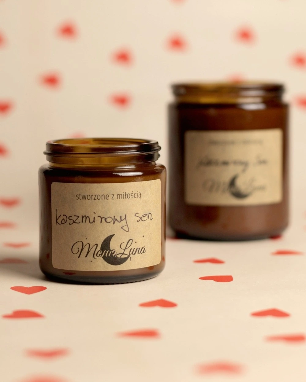 Kaszmirowy Sen - Świeczka Sojowa w Szklanym Pojemniku 120ml - obrazek 3