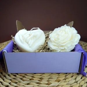 Serce & Piwonia - Zestaw Świec Sojowych na Prezent