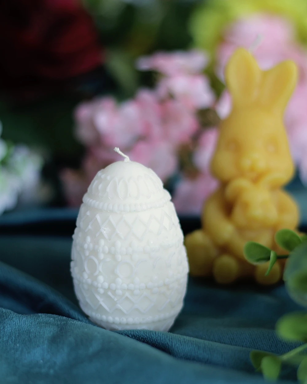 Króliczki - Mama z Maluszkiem - Naturalna Świeca Pszczela - obrazek 4